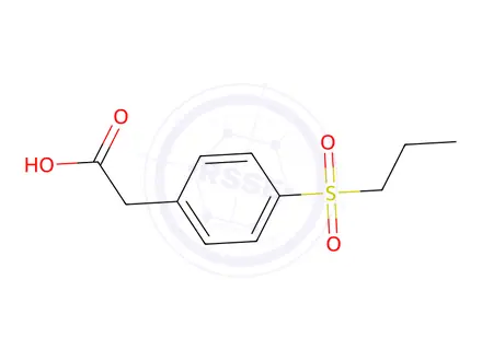 Chemical structure of 2-[4-(propane-1-sulfonyl)phenyl]acetic acid