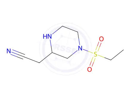Chemical structure of 2-(4-ethylsulfonylpiperazin-2-yl)acetonitrile