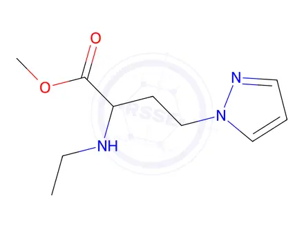 Chemical structure of Methyl 2-(ethylamino)-4-(1h-pyrazol-1-yl)butanoate