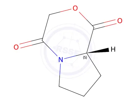 Chemical structure of (S)-tetrahydro-1H-pyrrolo[2,1-c][1,4]oxazine-1,4(3H)-dione