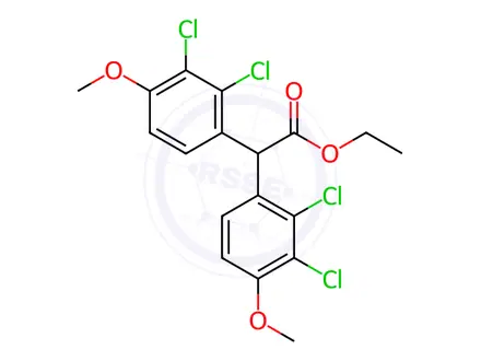 Chemical structure of Ethyl 2,2-bis(2,3-dichloro-4-methoxyphenyl)acetate