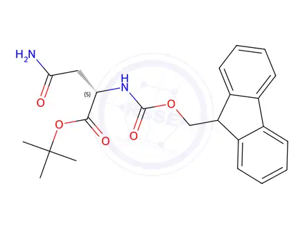 Chemical structure of (9H-Fluoren-9-yl)MethOxy]Carbonyl Asn-OtBu