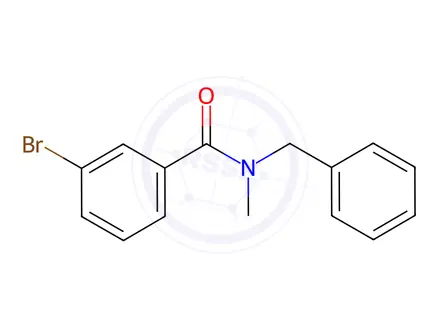 Chemical structure of Benzamide, 3-bromo-N-methyl-N-(phenylmethyl)-