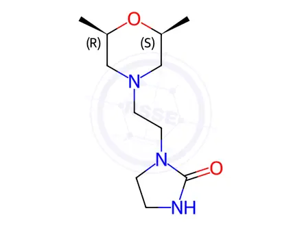 Chemical structure of 1-{2-[(cis)-2,6-dimethylmorpholin-4-yl]ethyl}imidazolidin-2-one
