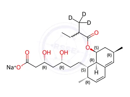 Chemical structure of Lovastatin-d3 Hydroxy Acid Sodium Salt