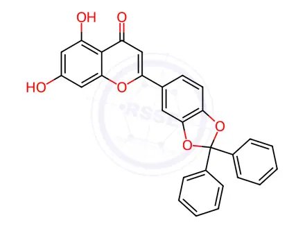 Chemical structure of 3,4-Diphenylmethylidene Luteolin