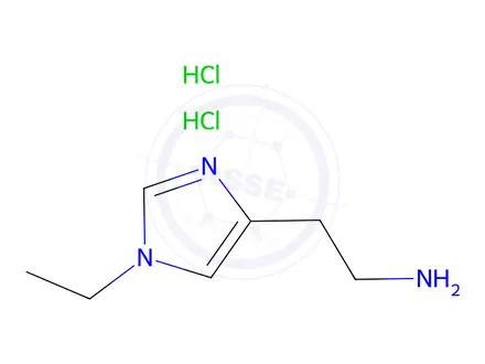 Chemical structure of 2-(1-Ethyl-1H-imidazol-4-yl)ethanamine dihydrochloride