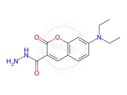 Chemical structure of 7-Diethylaminocoumarin-3-carbohydrazide