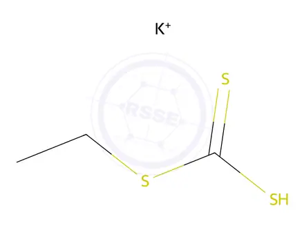 Chemical structure of potassium ethyl carbonotrithioate