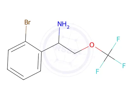 Chemical structure of 1-(2-Bromophenyl)-2-(trifluoromethoxy)ethan-1-amine