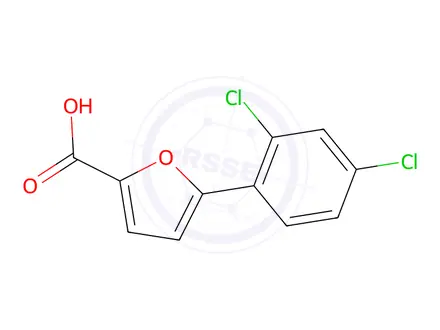Chemical structure of 5-(2,4-dichlorophenyl)furan-2-carboxylic acid