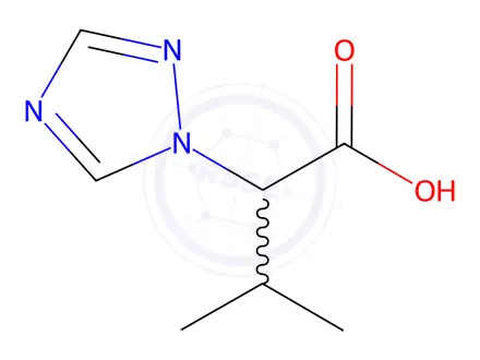 Chemical structure of 3-Methyl-2-(1h-1,2,4-triazol-1-yl)butanoic Acid