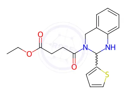 Chemical structure of Ethyl 4-oxo-4-(2-(thiophen-2-yl)-1,4-dihydroquinazolin-3(2H)-yl)butanoate