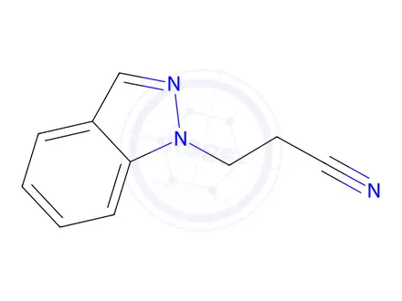 Chemical structure of 3-(1H-Indazol-1-yl)propanenitrile