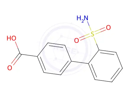 Chemical structure of 2'-Sulfamoyl-[1,1'-biphenyl]-4-carboxylicacid
