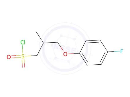 Chemical structure of 3-(4-Fluorophenoxy)-2-methylpropane-1-sulfonyl chloride