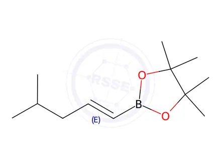 Chemical structure of (E)-4,4,5,5-Tetramethyl-2-(4-methylpent-1-en-1-yl)-1,3,2-dioxaborolane