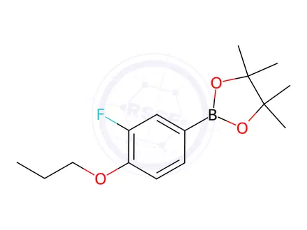 Chemical structure of 2-(3-FLUORO-4-PROPOXYPHENYL)-4,4,5,5-TETRAMETHYL-1,3,2-DI