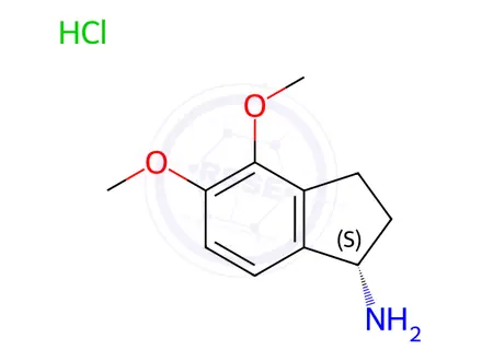 Chemical structure of (S)-4,5-Dimethoxy-1-aminoindan.HCl