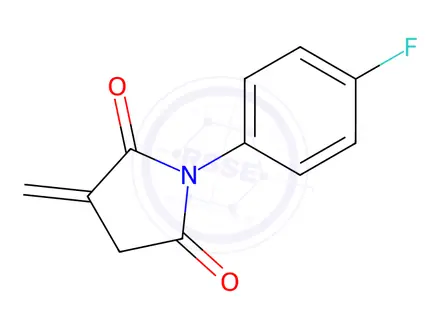 Chemical structure of 1-(4-fluorophenyl)-3-methylenedihydro-1H-pyrrole-2,5-dione