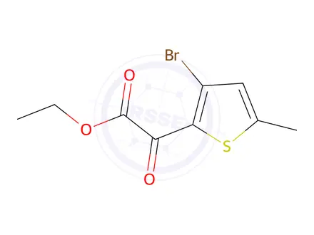 Chemical structure of Ethyl 2-(3-bromo-5-methylthiophen-2-yl)-2-oxoacetate