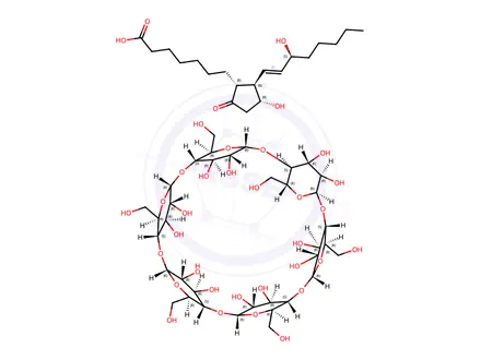Chemical structure of Alprostadil Alfadex