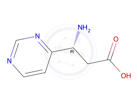 Chemical structure of (r)-3-Amino-3-(pyrimidin-4-yl)propanoic acid