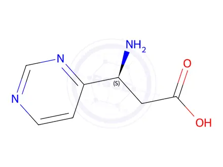 Chemical structure of (s)-3-Amino-3-(pyrimidin-4-yl)propanoic acid