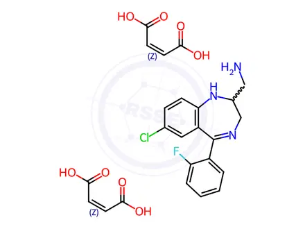 Chemical structure of Midazolam EP Impurity E DiMaleate Salt
