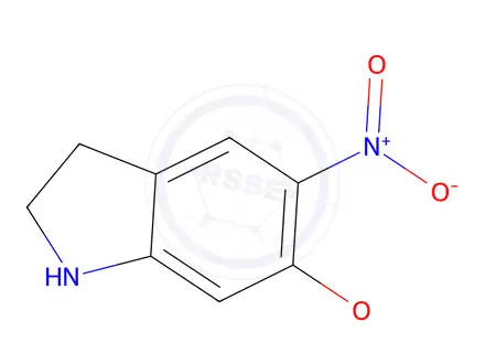 Chemical structure of 6-Methoxy-5-nitroindoline