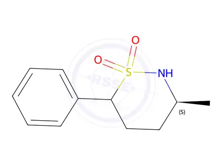 Chemical structure of (3S)-3-Methyl-6-phenyl-1,2-thiazinane 1,1-dioxide
