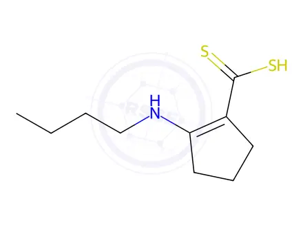 Chemical structure of 2-(Butylamino)-1-cyclopentene-1-carbodithioic acid