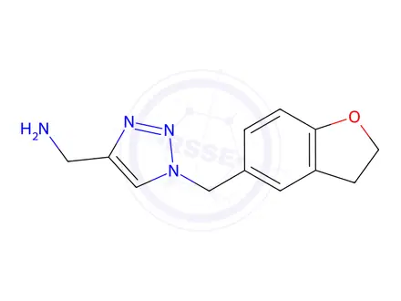 Chemical structure of {1-[(2,3-dihydro-1-benzofuran-5-yl)methyl]-1h-1,2,3-triazol-4-yl}methanamine