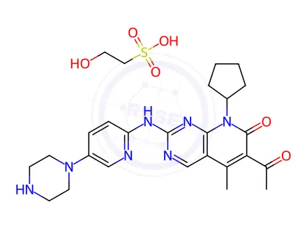 Chemical structure of Palbociclib Isethionate