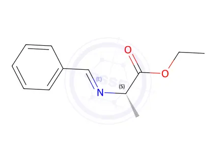 Chemical structure of Ethyl (S,E)-2-(benzylideneamino)propanoate