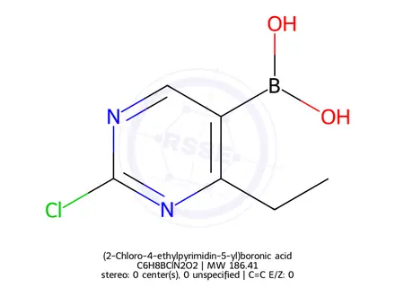 Chemical structure of (2-Chloro-4-ethylpyrimidin-5-yl)boronic acid