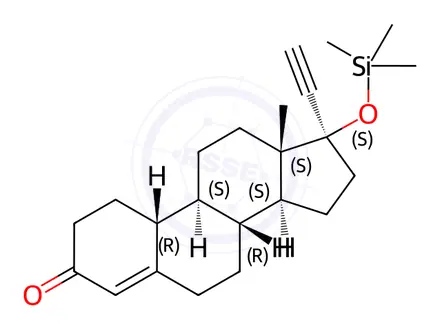Chemical structure of 17-O-Trimethylsilyl Norethindrone