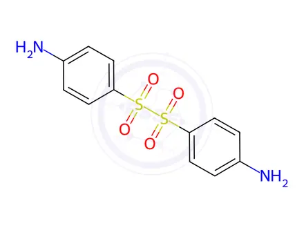 Chemical structure of 1,2-Bis(4-aminophenyl)-1l6,2l6-disulfane-1,1,2,2-tetraone