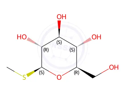 Chemical structure of Methyl b-D-thioglucopyranoside