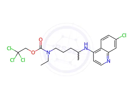 Chemical structure of N-[4-[(7-Chloro-4-quinolinyl)amino]pentyl]-N-ethyl-carbamic Acid 2,2,2-Trichloroethyl Ester