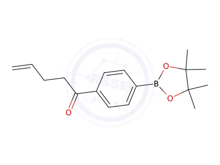 Chemical structure of 1-[4-(Tetramethyl-1,3,2-dioxaborolan-2-yl)phenyl]pent-4-en-1-one