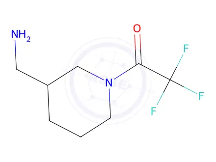 Chemical structure of 1-[3-(Aminomethyl)piperidin-1-yl]-2,2,2-trifluoroethan-1-one