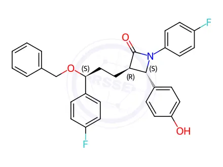 Chemical structure of Ezetimibe Benzyl Impurity