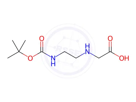 Chemical structure of 2-[[2-(Boc-amino)ethyl]amino]acetic Acid