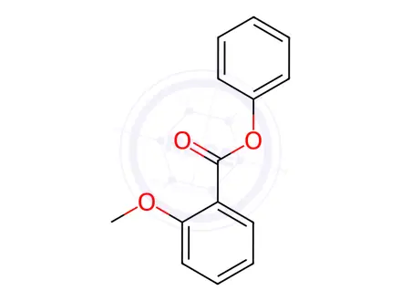 Chemical structure of 2-METHOXY-BENZOIC ACID PHENYL ESTER