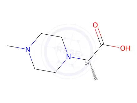 Chemical structure of (S)-2-(4-Methylpiperazin-1-yl)propanoic acid