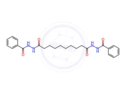 Chemical structure of Decanedioic acid, 1,10-bis(2-benzoylhydrazide)