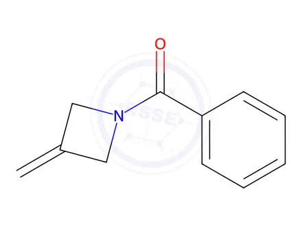 Chemical structure of Azetidine, 1-benzoyl-3-methylene-(9CI)