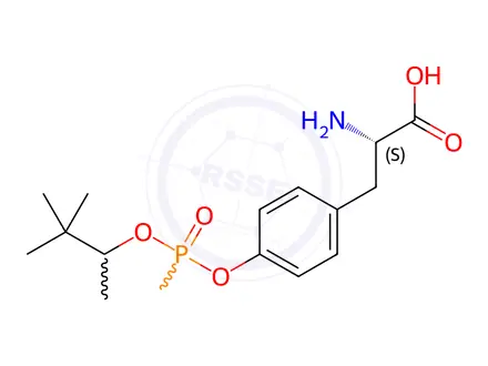 Chemical structure of O-[Methyl(1,2,2-trimethylpropoxy)phosphinyl]-L-tyrosine