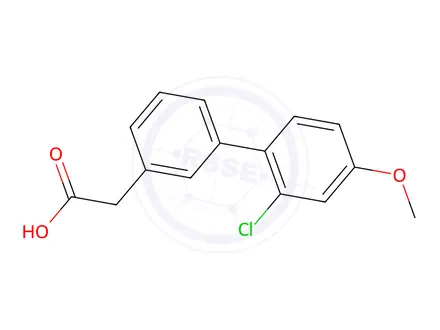 Chemical structure of 3-(2-Chloro-4-methoxyphenyl)phenylacetic acid